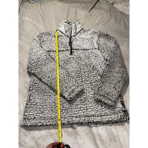 Boxercraft Sherpa Pullover Mens Extra Small XS  Gray Fuzzy Quarter Zip Fleece